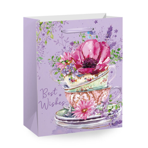 Пакет подарочный (1 штука) 33х13х45 см (XL), "Flower Mix", ассорти, глиттер, фольга, ЗОЛОТАЯ СКАЗКА, 700825 - фото 4