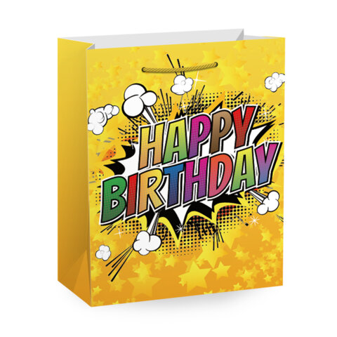 Пакет подарочный (1 штука) 33х13х45 см (XL), "Birthday Collection", ассорти, фольга, ЗОЛОТАЯ СКАЗКА, 700826 - фото 3