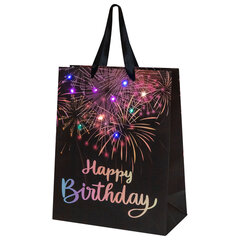 Пакет подарочный (1 штука) 26&times;13&times;32 см (L), &laquo;LED Bag&raquo;, черный, ЗОЛОТАЯ СКАЗКА, 700836