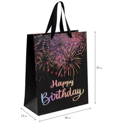 Пакет подарочный (1 штука) 26&times;13&times;32 см (L), &laquo;LED Bag&raquo;, черный, ЗОЛОТАЯ СКАЗКА, 700836