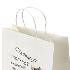 Пакет подарочный (1 штука) 26&times;13&times;32 см (L) &laquo;Сколько?&raquo;, крафт, ЗОЛОТАЯ СКАЗКА, 700856