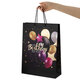 Пакет подарочный (1 штука) 33x13x45 см (XL), "Happy Birthday", черный, фольга, ЗОЛОТАЯ СКАЗКА, 700857