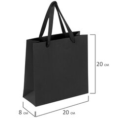Пакет подарочный КОМПЛЕКТ 3 штуки, 20&times;8&times;20 см, &laquo;Business Kraft&raquo;, черный, крафт, ЗОЛОТАЯ СКАЗКА, 700863