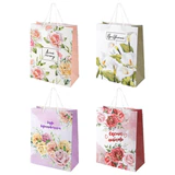 Пакет подарочный НАБОР 4 штуки, 26х13х32 см (L), "Woman Collection", фольга, ЗОЛОТАЯ СКАЗКА, 700867