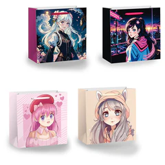 Пакет подарочный НАБОР 4 штуки, 30&times;10&times;30 см, &laquo;Anime&raquo;, ламинированный, ЗОЛОТАЯ СКАЗКА, 700868