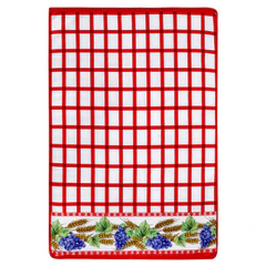 Салфетка из МИКРОФИБРЫ универсальная, 40&times;60 см, красная клетка, орнамент, 240 г/<wbr/>м<sup>2</sup>, BOOMHOUSE (БУМХАУС), 700880