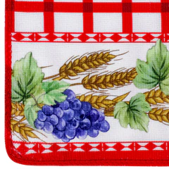 Салфетка из МИКРОФИБРЫ универсальная, 40&times;60 см, красная клетка, орнамент, 240 г/<wbr/>м<sup>2</sup>, BOOMHOUSE (БУМХАУС), 700880