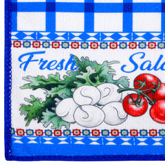 Салфетка из МИКРОФИБРЫ универсальная, 40&times;60 см, синяя клетка, орнамент, 240 г/<wbr/>м<sup>2</sup>, BOOMHOUSE (БУМХАУС), 700881