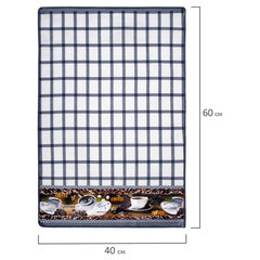 Салфетка из МИКРОФИБРЫ универсальная, 40&times;60 см, фиолетовая клетка, орнамент, 240 г/<wbr/>м<sup>2</sup>, BOOMHOUSE (БУМХАУС), 700882