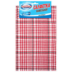 Салфетка вафельная универсальная, ХЛОПОК, 40&times;64 см, мелкая клетка, ассорти, BOOMHOUSE (БУМХАУС), 700885