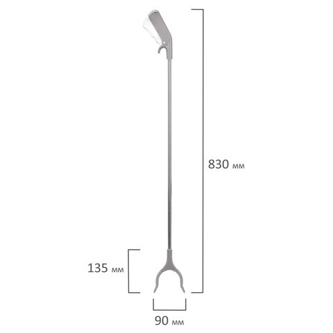 Захват для сбора мусора и предметов рычажный, 83 см, ПАЛКА-ХВАТАЛКА, LAIMA, 700887