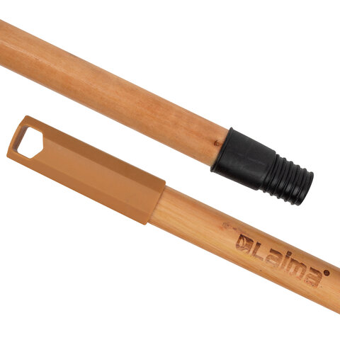 Черенок рукоятка 120см еврорезьба пластик. накладка, дерево + лак (ЭВКАЛИПТ), d=2,2см, LAIMA, 700891