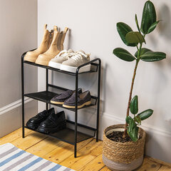 Полка для обуви &laquo;Женева-13&raquo;, 450&times;270&times;600 мм, 3 полки, металл, чёрная