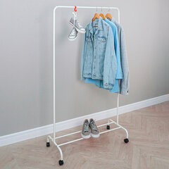 Вешалка для плечиков &laquo;Радуга-2&raquo;, 1520&times;820&times;390 мм, передвижная, металл, белая