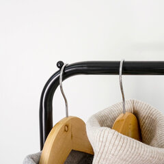 Вешалка для плечиков &laquo;Валенсия-32М&raquo;, 1620&times;915&times;300 мм, 2 полки, передвижная, металл, черная