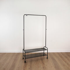 Вешалка для плечиков &laquo;Валенсия-32М&raquo;, 1620&times;915&times;300 мм, 2 полки, передвижная, металл, черная