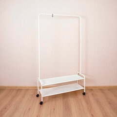 Вешалка для плечиков &laquo;Валенсия-32М&raquo;, 1620&times;915&times;300 мм, 2 полки, передвижная, металл, белая
