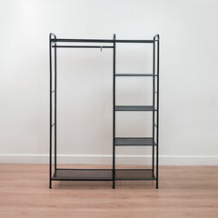 Вешалка-стеллаж &laquo;Валенсия-1&raquo;, 1555&times;1090&times;300 мм, 7 полок, металл, черная