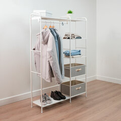 Вешалка-стеллаж &laquo;Валенсия-1&raquo;, 1555&times;1090&times;300 мм, 7 полок, металл, белая