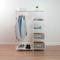 Вешалка-стеллаж &laquo;Валенсия-1&raquo;, 1555&times;1090&times;300 мм, 7 полок, металл, белая