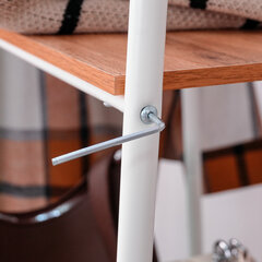 Вешалка-стеллаж &laquo;Скандинавия-1&raquo;, 1470&times;1100&times;385 мм, 5 полок, металл/<wbr/>ЛДСП, белая/<wbr/>дуб