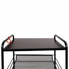 Этажерка офисно-бытовая &laquo;Ладья-33КС&raquo;, 650&times;450&times;300 мм, 2 яруса + столик, металл, черная