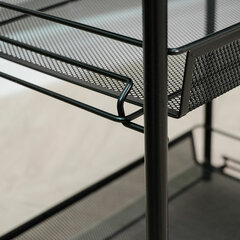 Этажерка офисно-бытовая &laquo;Ладья-33КС&raquo;, 650&times;450&times;300 мм, 2 яруса + столик, металл, черная