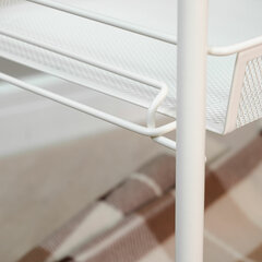 Этажерка офисно-бытовая &laquo;Ладья-33КС&raquo;, 650&times;450&times;300 мм, 2 яруса + столик, металл, белая