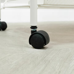 Этажерка офисно-бытовая &laquo;Ладья-33КС&raquo;, 650&times;450&times;300 мм, 2 яруса + столик, металл, белая