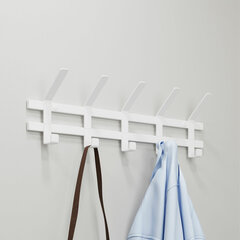 Вешалка настенная &laquo;Торонто-5&raquo;, 168&times;580&times;85 мм, 5 крючков, металл, белая