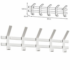 Вешалка настенная &laquo;Торонто-5&raquo;, 168&times;580&times;85 мм, 5 крючков, металл, белая