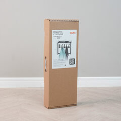 Вешалка настенная с полкой 2 яруса &laquo;Торонто-22&raquo;, 585&times;670&times;270 мм, 9 крючков, металл, белая