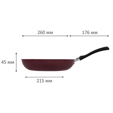 Сковорода 26 см, антипригарное покрытие, длинная ручка, SCOVO Expert, СЭ-024