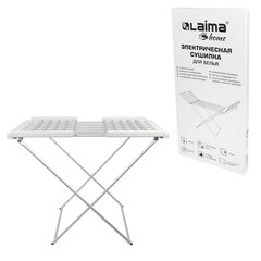 Сушилка для белья напольная, электрическая, раскладная, алюминиевая, три зоны сушки, нагрев 60 °С, LAIMA HOME, 700978