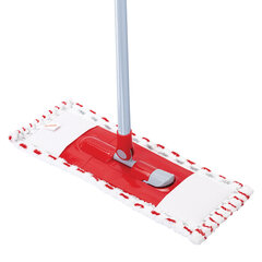 Швабра КОМПЛЕКТ черенок 75-130 см + флаундер 40 см + МОП микрофибра/<wbr/>абразив (ТИП К), PERKLIN (ПЕРКЛИН), 700980