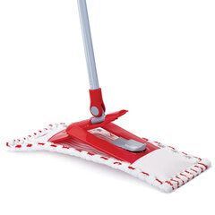 Швабра КОМПЛЕКТ черенок 75-130 см + флаундер 40 см + МОП микрофибра/<wbr/>абразив (ТИП К), PERKLIN (ПЕРКЛИН), 700980