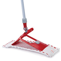 Швабра КОМПЛЕКТ черенок 75-130 см + флаундер 50 см + МОП микрофибра/<wbr/>абразив (ТИП К), PERKLIN (ПЕРКЛИН), 700982