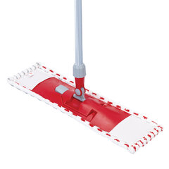 Швабра КОМПЛЕКТ черенок 75-130 см + флаундер 50 см + МОП микрофибра/<wbr/>абразив (ТИП К), PERKLIN (ПЕРКЛИН), 700982