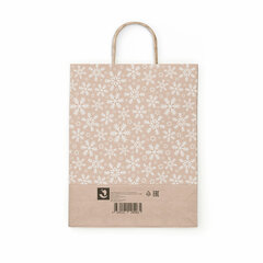 Крафт пакет бумажный &laquo;Снежинка&raquo; 22&times;12&times;25 см, с кручеными ручками, плотность 80 г/<wbr/>м<sup>2</sup>, 115465