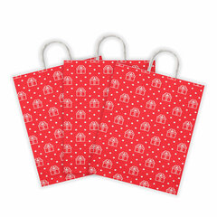 Крафт-пакет бумажный &laquo;Сюрприз&raquo; 22&times;12&times;25 см, с кручеными ручками, плотность 100 г/<wbr/>м<sup>2</sup>, белый, 113150