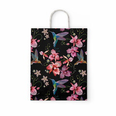 Крафт-пакет бумажный &laquo;Колибри&raquo; 22&times;12&times;25 см, с кручеными ручками, плотность 100 г/<wbr/>м<sup>2</sup>, белый, 115328