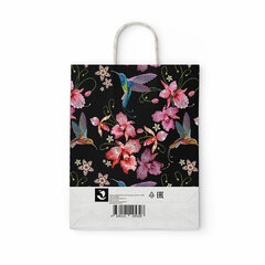 Крафт-пакет бумажный &laquo;Колибри&raquo; 22&times;12&times;25 см, с кручеными ручками, плотность 100 г/<wbr/>м<sup>2</sup>, белый, 115328