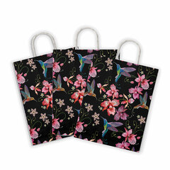 Крафт-пакет бумажный &laquo;Колибри&raquo; 22&times;12&times;25 см, с кручеными ручками, плотность 100 г/<wbr/>м<sup>2</sup>, белый, 115328