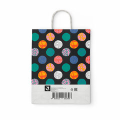 Крафт-пакет бумажный &laquo;Геометрия&raquo; 26&times;15&times;35 см, с кручеными ручками, плотность 100 г/<wbr/>м<sup>2</sup>, белый, 112306