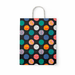 Крафт-пакет бумажный &laquo;Геометрия&raquo; 26&times;15&times;35 см, с кручеными ручками, плотность 100 г/<wbr/>м<sup>2</sup>, белый, 112306