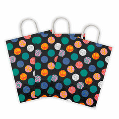 Крафт-пакет бумажный &laquo;Геометрия&raquo; 26&times;15&times;35 см, с кручеными ручками, плотность 100 г/<wbr/>м<sup>2</sup>, белый, 112306