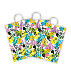 Крафт-пакет бумажный &laquo;Фрукты&raquo; 26&times;15&times;35 см, с кручеными ручками, плотность 100 г/<wbr/>м<sup>2</sup>, белый, 112252