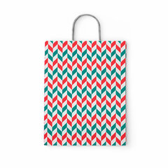 Крафт-пакет бумажный &laquo;Зигзаг&raquo; 26&times;15&times;35 см, с кручеными ручками, плотность 100 г/<wbr/>м<sup>2</sup>, белый, 113211