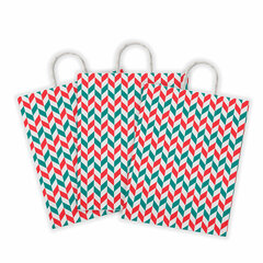 Крафт-пакет бумажный &laquo;Зигзаг&raquo; 26&times;15&times;35 см, с кручеными ручками, плотность 100 г/<wbr/>м<sup>2</sup>, белый, 113211