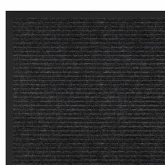Коврик придверный 80&times;120 см, ЧЕРНЫЙ, влаго-грязезащитный, 450 г/<wbr/>м<sup>2</sup>, ребристый, PRIMILA (ПРИМИЛА) EXTRA, 701030